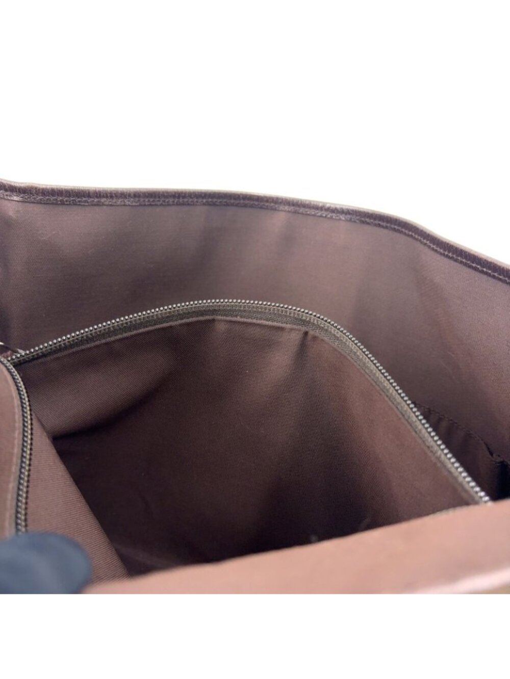 Gucci GG Canvas Brown Beige Shoulder Bag Silver - Picture 10 of 13